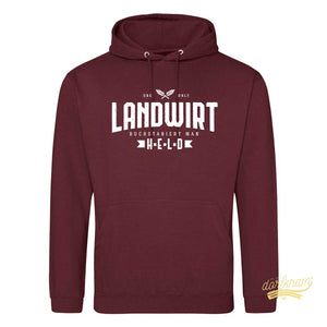 Landwirt buchstabiert man Held / Herren Premium Hoodie