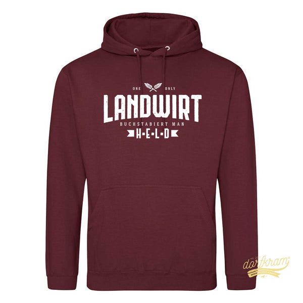 Landwirt buchstabiert man Held / Herren Premium Hoodie