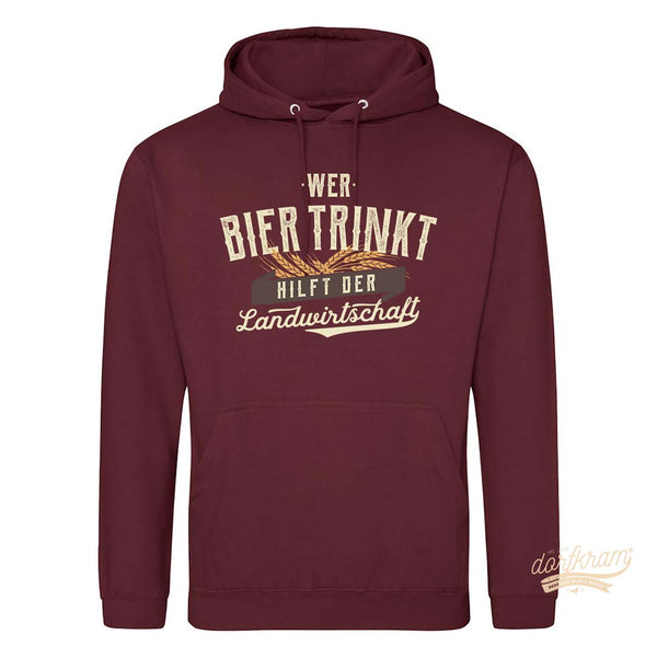 Wer Bier trinkt hilft der Landwirtschaft / Herren Premium Hoodie