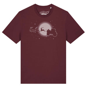 Weihnachtsmann auf Traktor mit Rentieren / Herren Organic Shirt