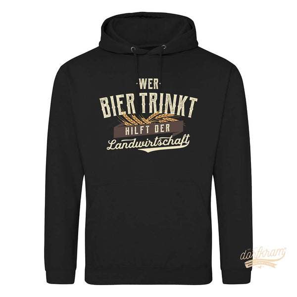 Wer Bier trinkt hilft der Landwirtschaft / Herren Premium Hoodie