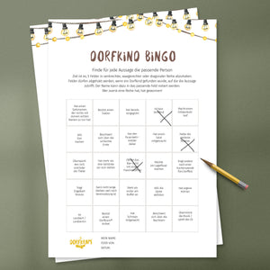 Dorfkind Spiel zum Ausdrucken - Bingo - witziges Familienspiel von Dorfkram® - PDF Download