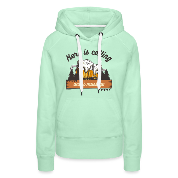 Kerb is calling and i must go / Damen Premium Hoodie - helles Mintgrün