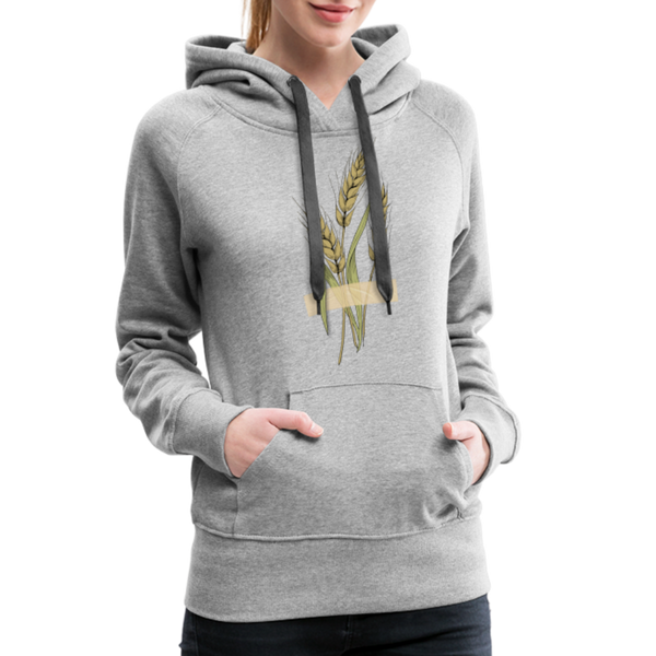 Frauen Premium Hoodie - Grau meliert