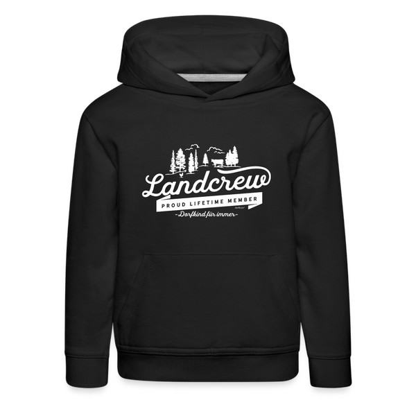 Landcrew / Kinder Premium Hoodie - Schwarz