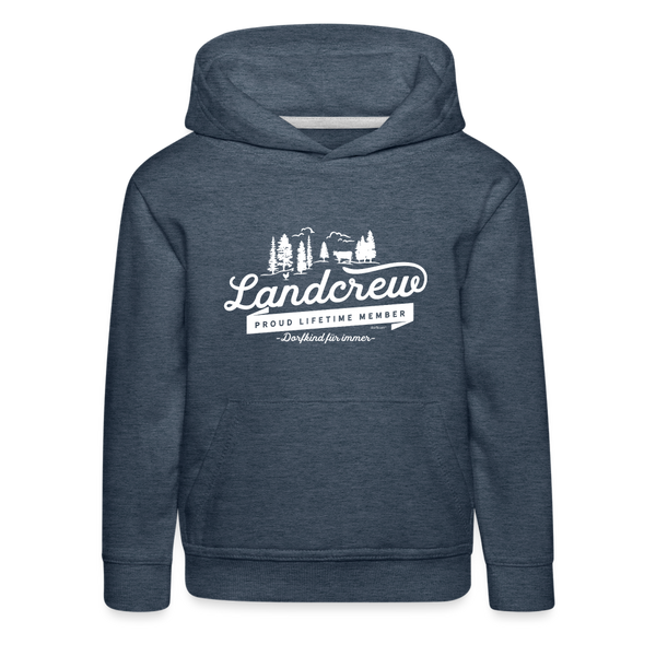 Landcrew / Kinder Premium Hoodie - Jeansblau