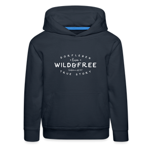Wild & Free / Kinder Premium Hoodie - Navy