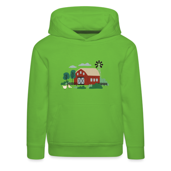 Bauernhof Bauernkind / Kinder Premium Hoodie - Hellgrün