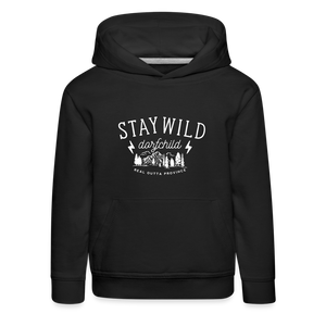 Stay wild Dorfchild / Kinder Premium Hoodie - Schwarz