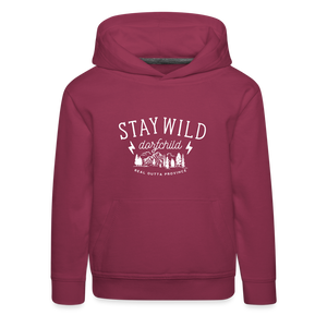 Stay wild Dorfchild / Kinder Premium Hoodie - Bordeaux