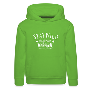 Stay wild Dorfchild / Kinder Premium Hoodie - Hellgrün