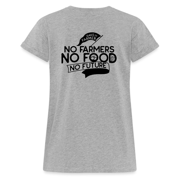 Save the Farmer / No Farmers no food no future / - Grau meliert