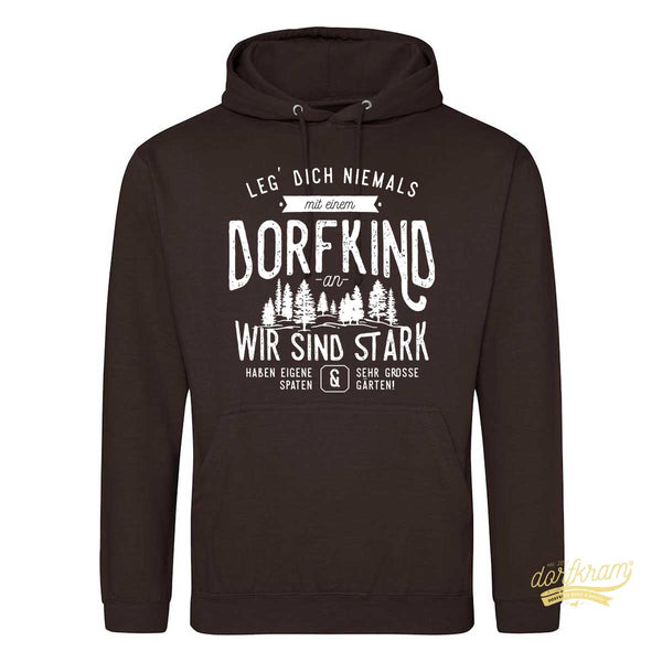 Leg Dich niemals mit einem Dorfkind an / Herren Premium Hoodie