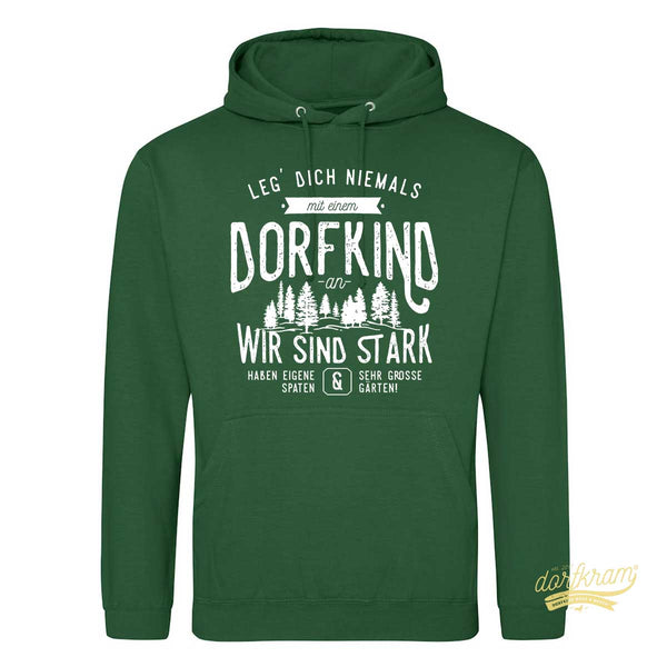 Leg Dich niemals mit einem Dorfkind an / Herren Premium Hoodie