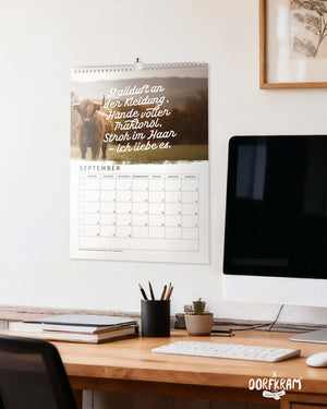 Kalender 2026 für Dorfkinder / Dorf gut alles gut / Wandkalender mit Sprüchen