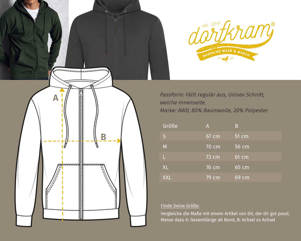 Die Welt ist ein Dorf / Herren Premium Sweatjacke