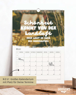 Kalender 2026 für Dorfkinder / Dorf gut alles gut / Wandkalender mit Sprüchen
