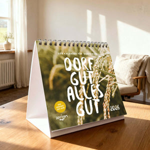 Monatskalender Dorfkinder Dorfleben 2026 zum Aufstellen