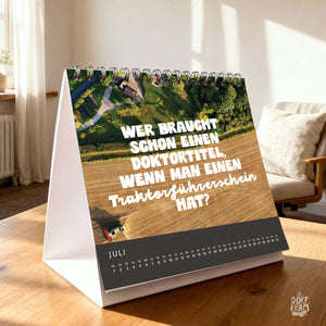 witziger Tischkalender für Landwirte und Dorfkinder 2026
