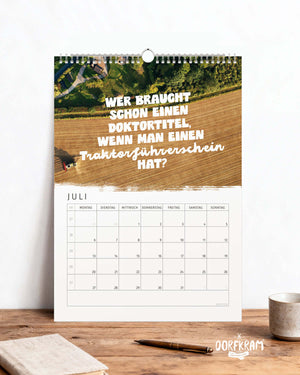 Kalender 2026 für Dorfkinder / Dorf gut alles gut / Wandkalender mit Sprüchen