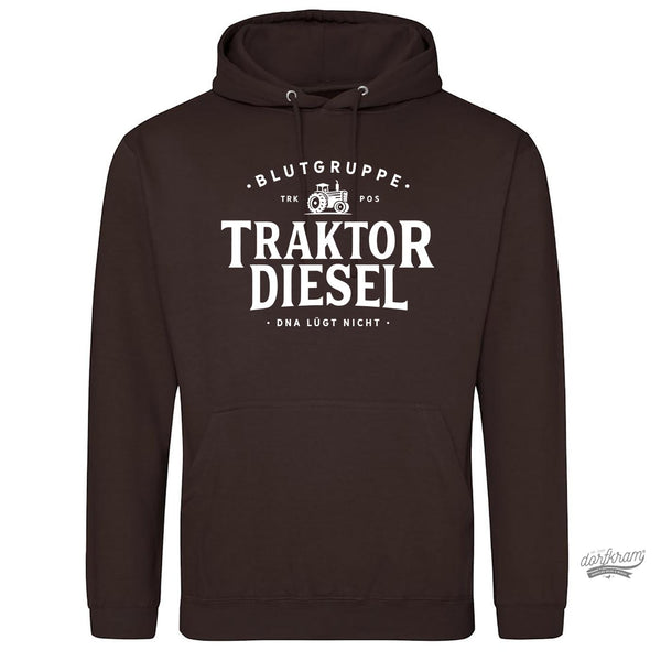 Traktor Pullover Herren Spruch Blutgruppe Traktor Diesel DNA Hoodie Landwirtschaft von Dorfkram®