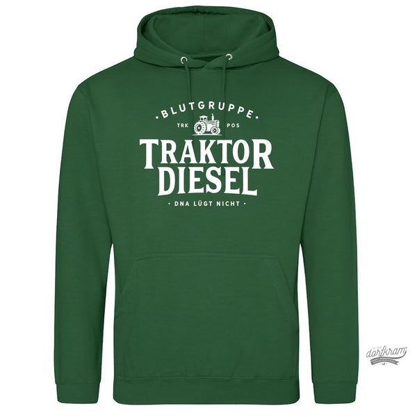 Traktor Pullover Herren Spruch Blutgruppe Traktor Diesel DNA Hoodie Landwirtschaft von Dorfkram®