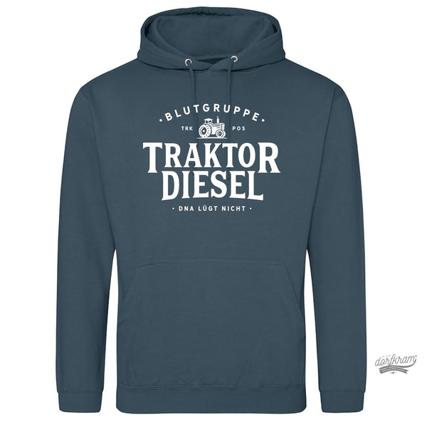 Traktor Pullover Herren Spruch Blutgruppe Traktor Diesel DNA Hoodie Landwirtschaft von Dorfkram®