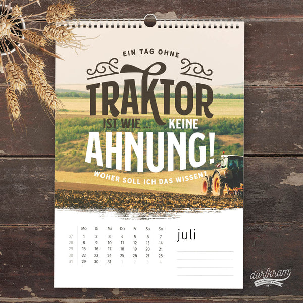 Kalender Traktor Landwirtschaft 2024 Landleben Sprüche 