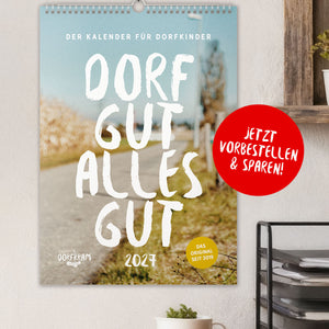 Monatskalender mit Sprüchen Dorfkinder 2027 - Dorfkram® 