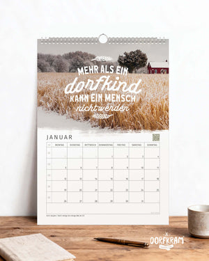Kalender 2026 für Dorfkinder / Dorf gut alles gut / Wandkalender mit Sprüchen
