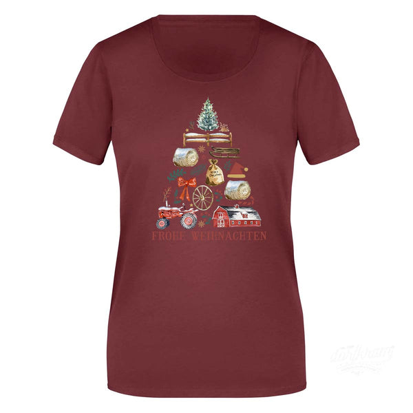 Frohe Weihnachten / Dorf Landwirtschaft Symbole / Damen Premiumshirt