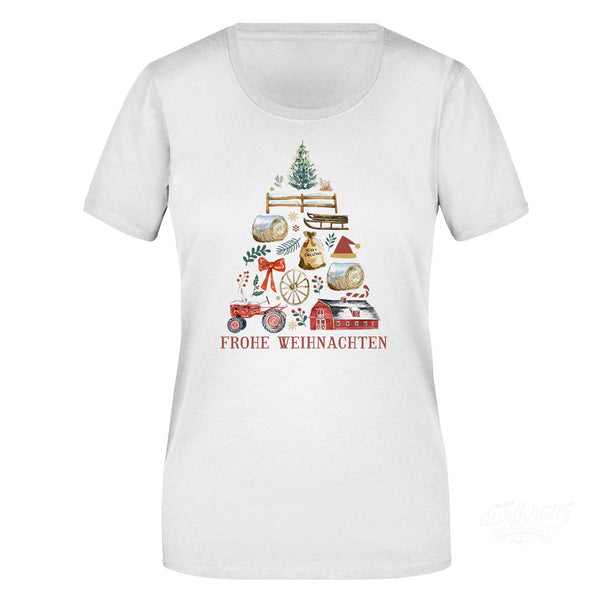 Frohe Weihnachten / Dorf Landwirtschaft Symbole / Damen Premiumshirt