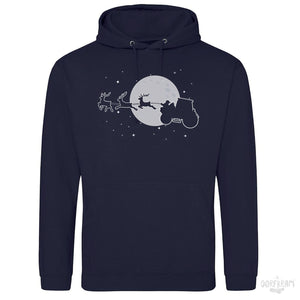 Weihnachtsmann auf Traktor / Herren Premium Hoodie