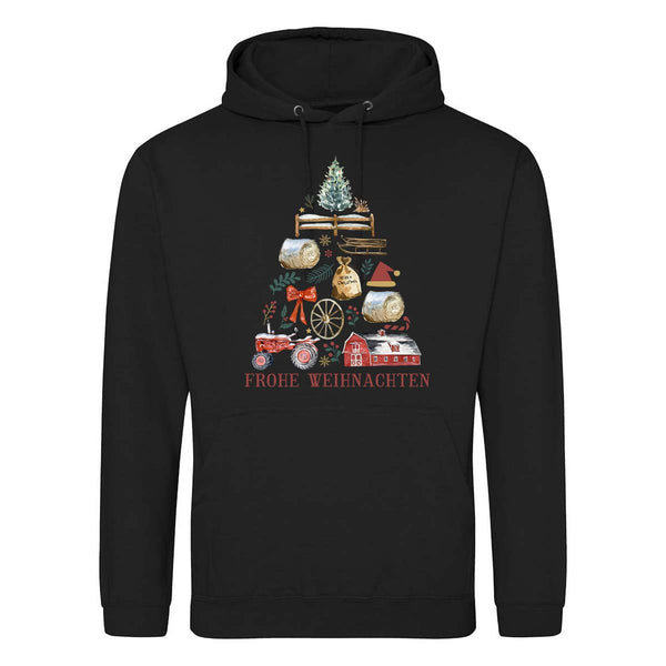 Frohe Weihnachten / Dorf Landwirtschaft Symbole / Herren Premium Hoodie