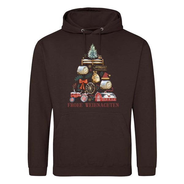 Frohe Weihnachten / Dorf Landwirtschaft Symbole / Herren Premium Hoodie