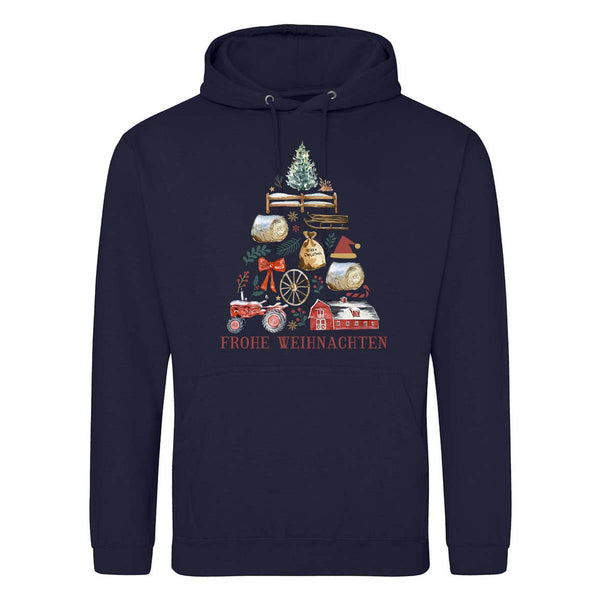 Frohe Weihnachten / Dorf Landwirtschaft Symbole / Herren Premium Hoodie