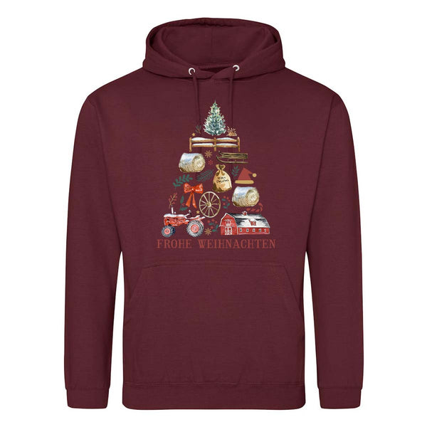 Frohe Weihnachten / Dorf Landwirtschaft Symbole / Herren Premium Hoodie