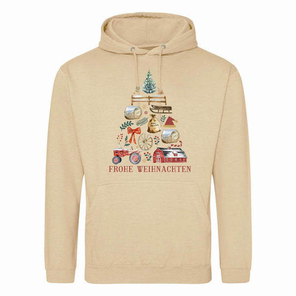 Frohe Weihnachten / Dorf Landwirtschaft Symbole / Herren Premium Hoodie