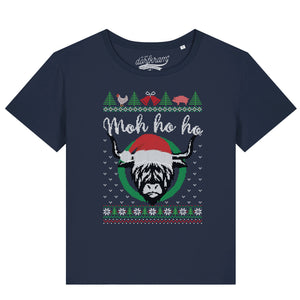 Weihnachtskuh Mo ho ho / Damen Organic Shirt
