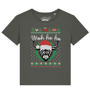Weihnachtskuh Mo ho ho / Damen Organic Shirt