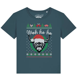 Weihnachtskuh Mo ho ho / Damen Organic Shirt