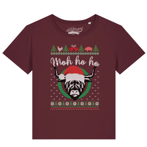 Weihnachtskuh Mo ho ho / Damen Organic Shirt
