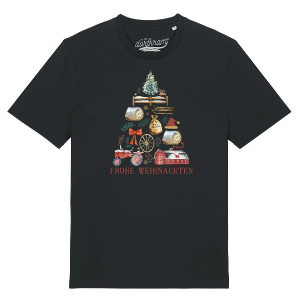 Frohe Weihnachten / Dorf Landwirtschaft Symbole / Herren Organic Shirt