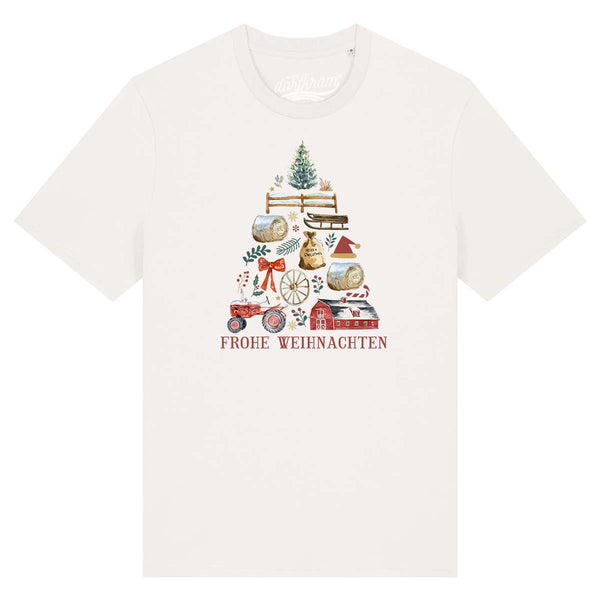 Frohe Weihnachten / Dorf Landwirtschaft Symbole / Herren Organic Shirt