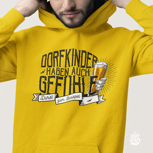 Dorfhoodie Herren Bier gelb- Dorfkram® 