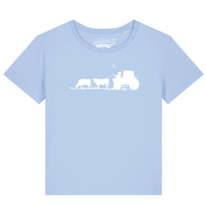 Weihnachtsmann auf Traktor mit Kühe / Damen Organic Shirt