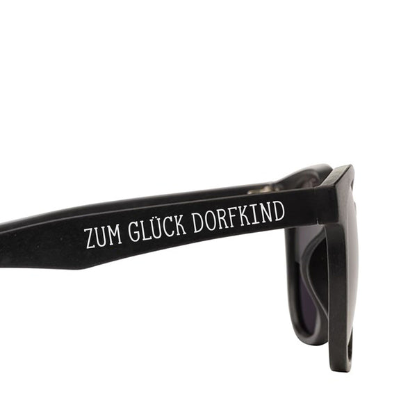 Sonnenbrille Zum Glück Dorfkind schwarz nachhaltig Dorfkram® 