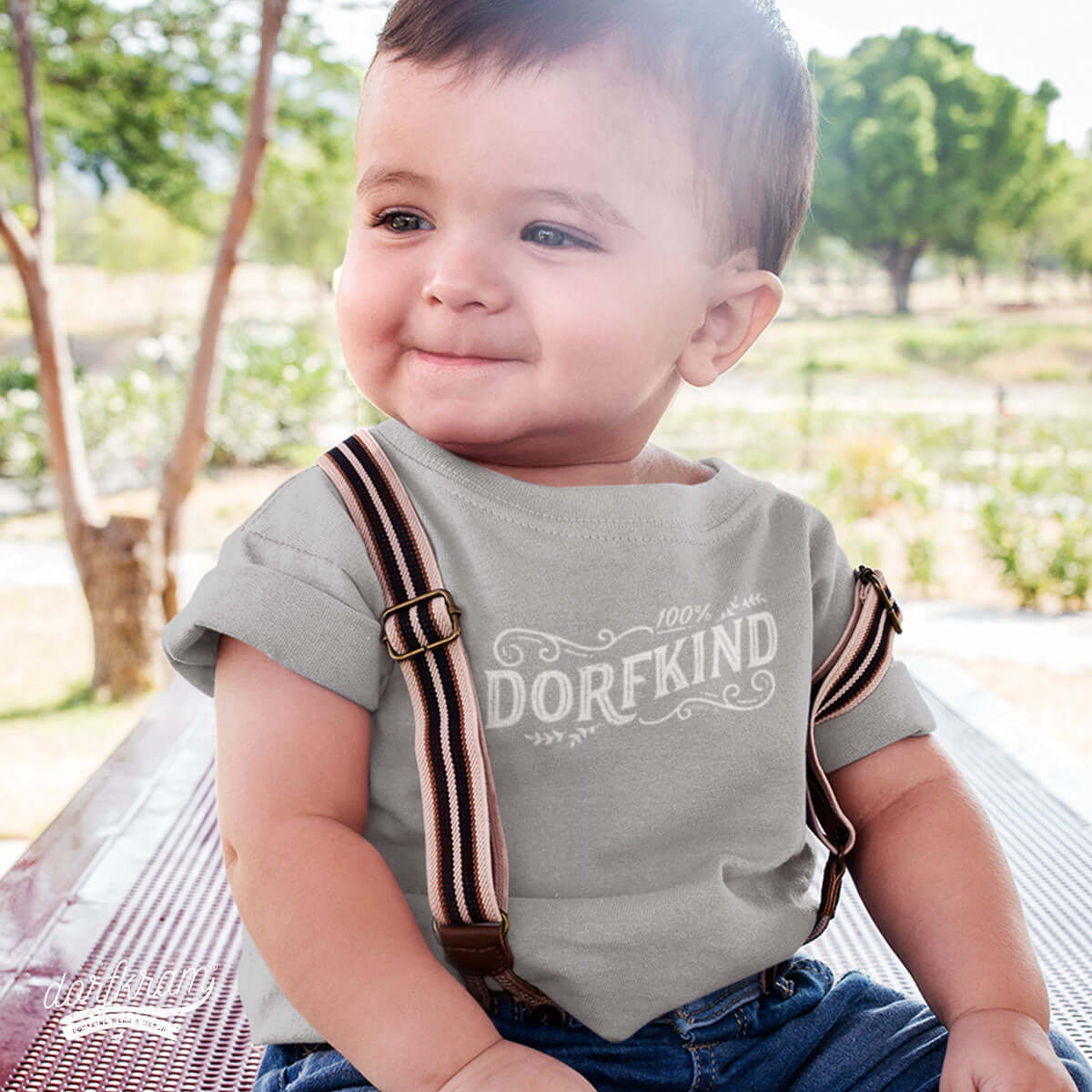 100% Dorfkind Babyshirt von Dorfkram®. Landwirt Nachwuchs Geschenk