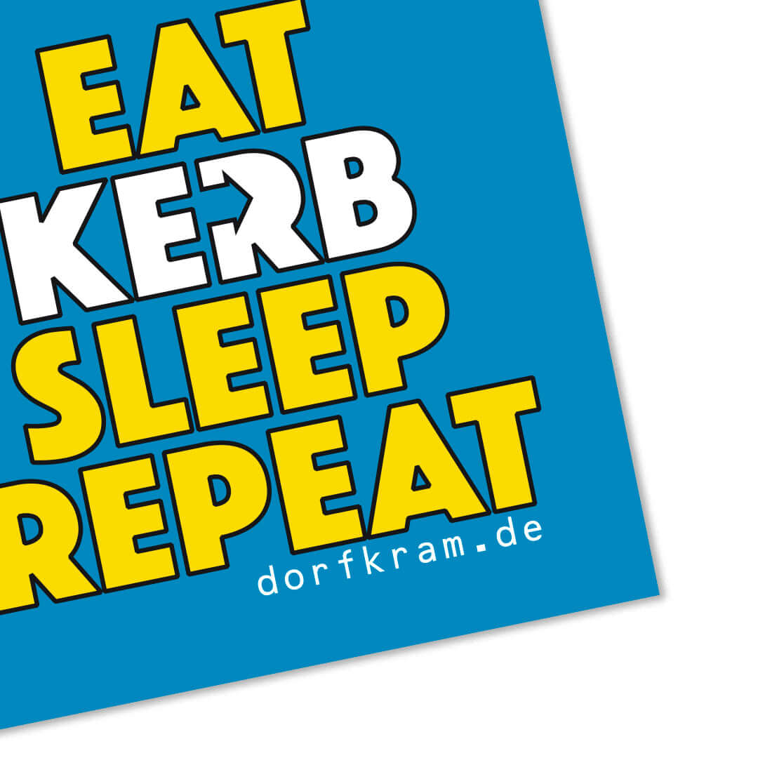 Sticker Kerb Kirchweih spruch Aufkleber Eat Kerb sleep repeat