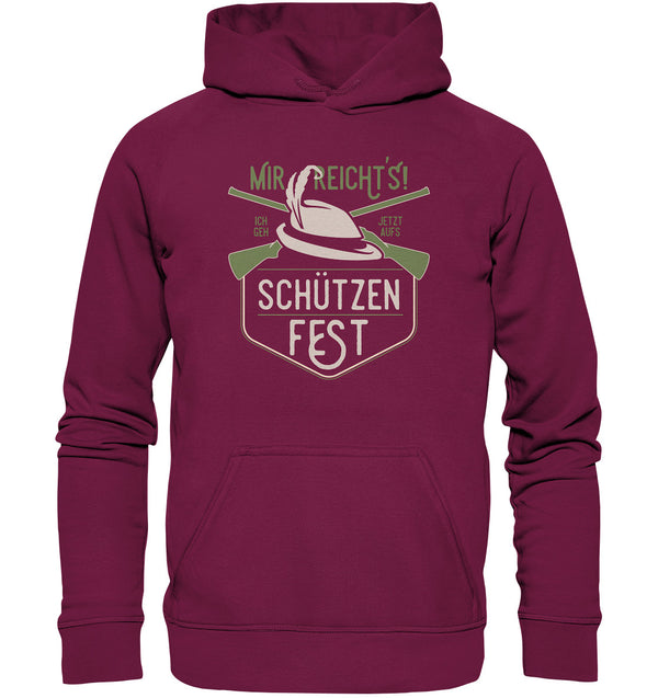 Spruch Schützenfest Pullover Dorffest Hoodie Dorfkram® burgund